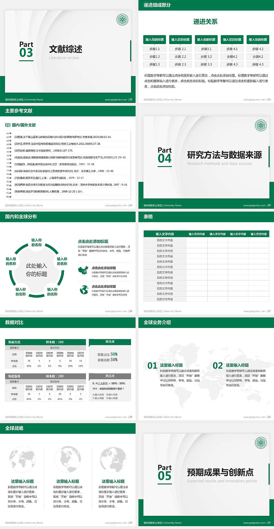 锡林郭勒职业学院硕士研究生/本科生毕业论文答辩/开题报告通用PPT模板下载4:3格式幻灯片预览图4