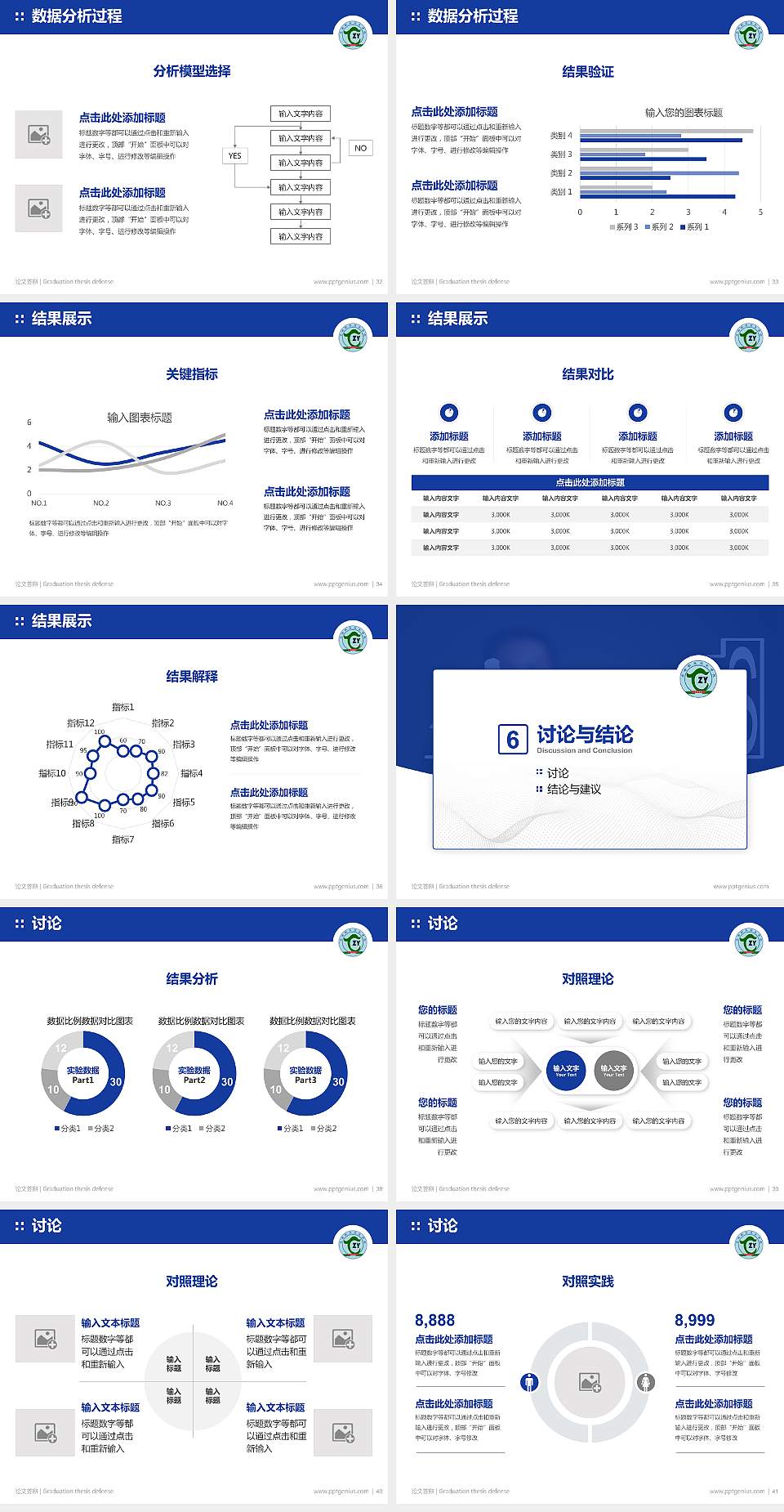 赤峰职业技术学院论文答辩标准PPT模板4:3格式幻灯片预览图5