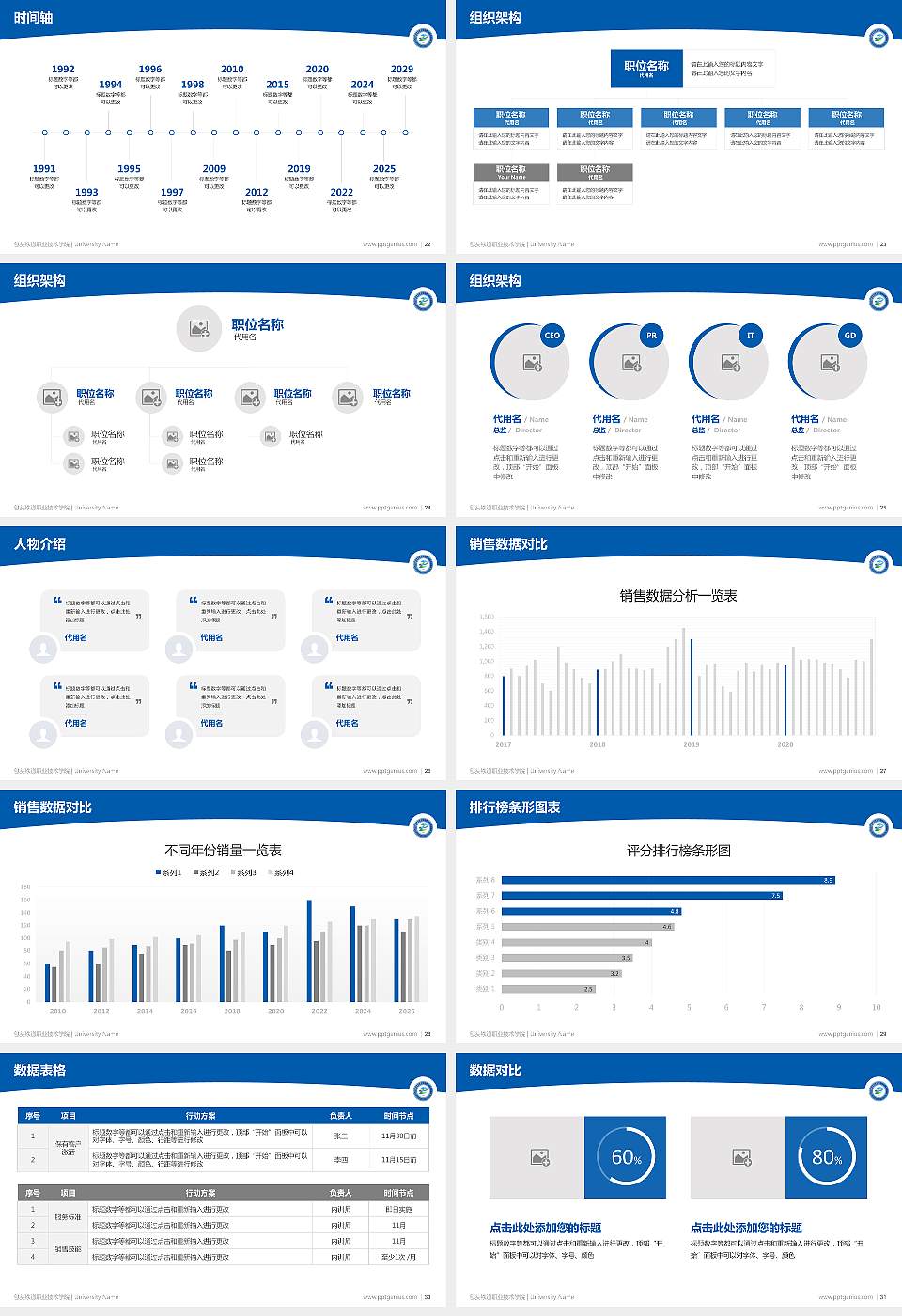 包头铁道职业技术学院学术汇报/学术交流研讨会通用PPT模板下载16:9格式幻灯片预览图4
