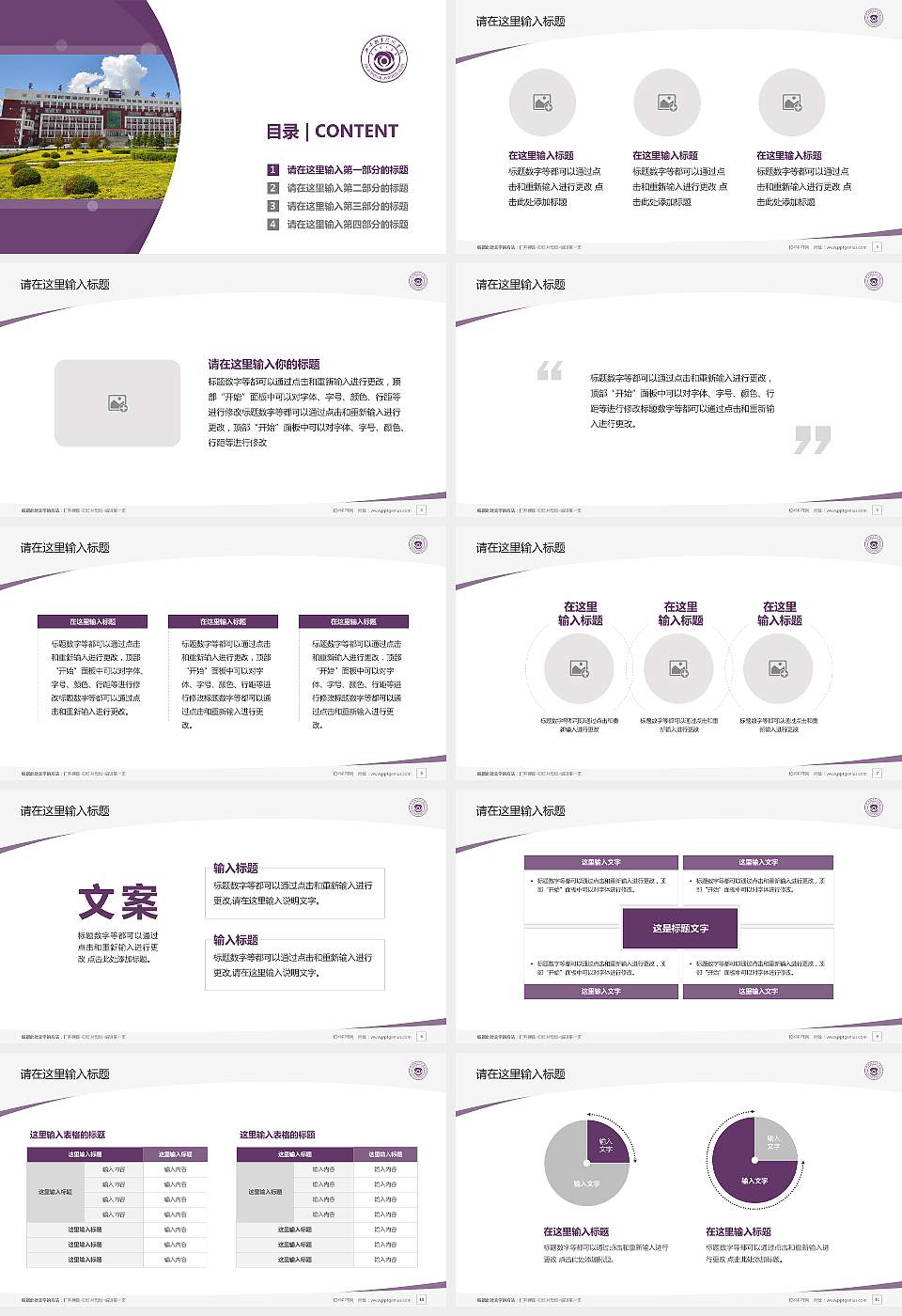 兴安职业技术学院毕业论文答辩PPT模板下载16:9格式幻灯片预览图2