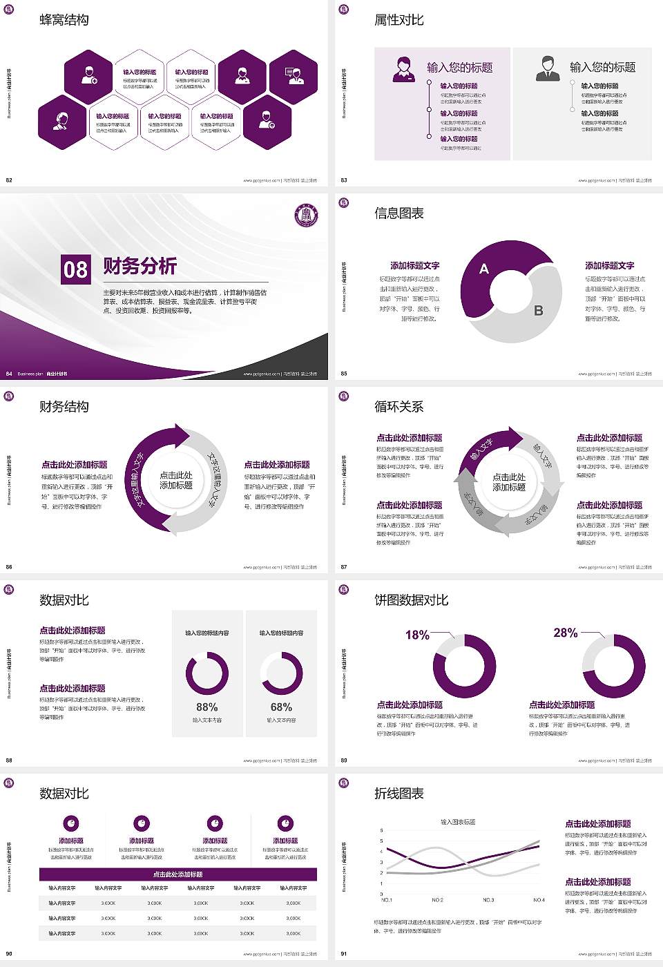 白城师范学院专用全国大学生互联网+创新创业大赛计划书/路演/网评PPT模板16:9格式幻灯片预览图10