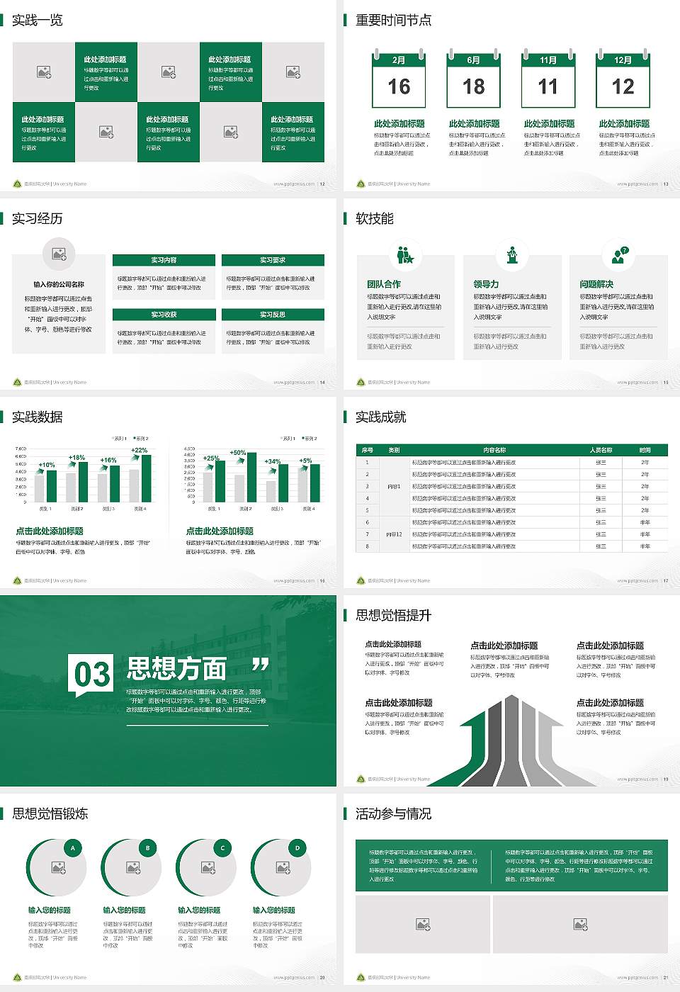 重庆邮电大学专用国家奖学金答辩PPT模板16:9格式幻灯片预览图3