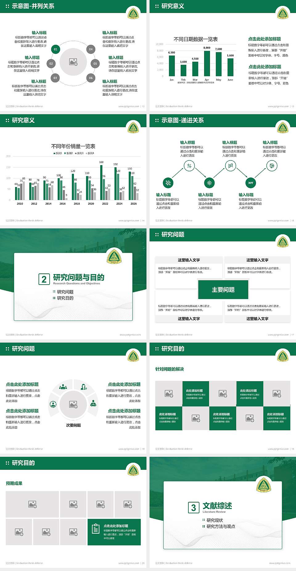 重庆邮电大学论文答辩标准PPT模板4:3格式幻灯片预览图3