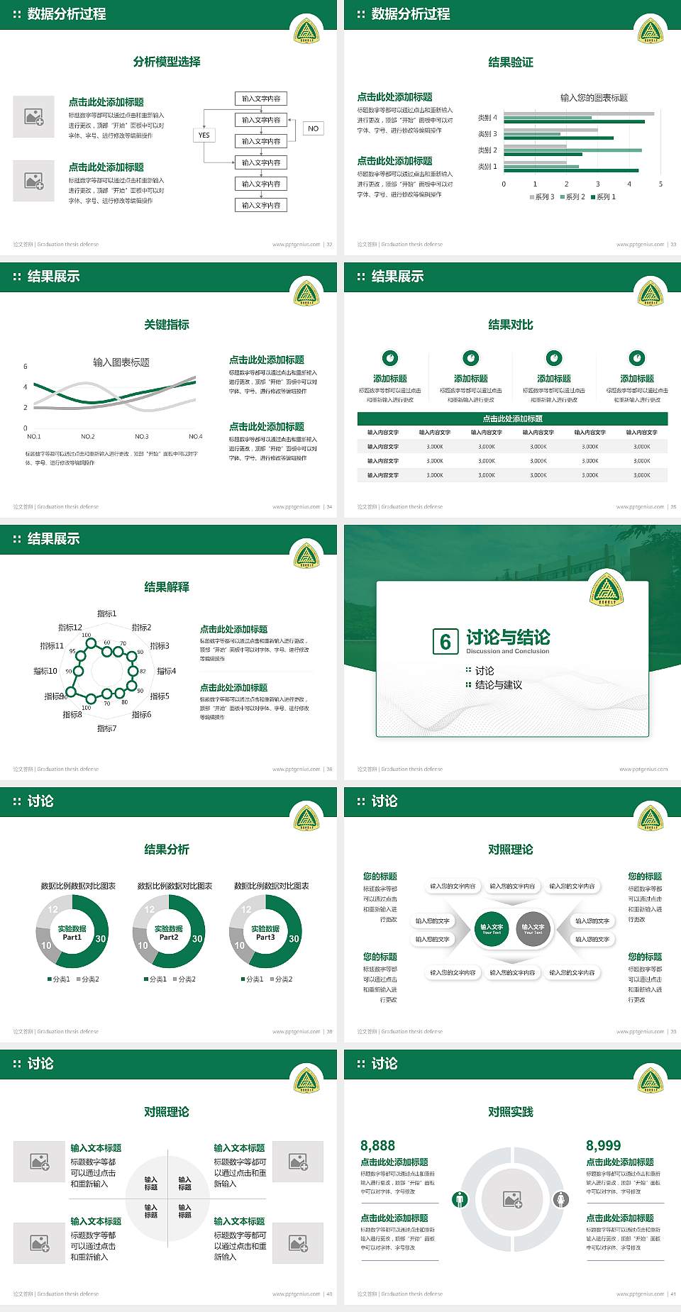 重庆邮电大学论文答辩标准PPT模板4:3格式幻灯片预览图5