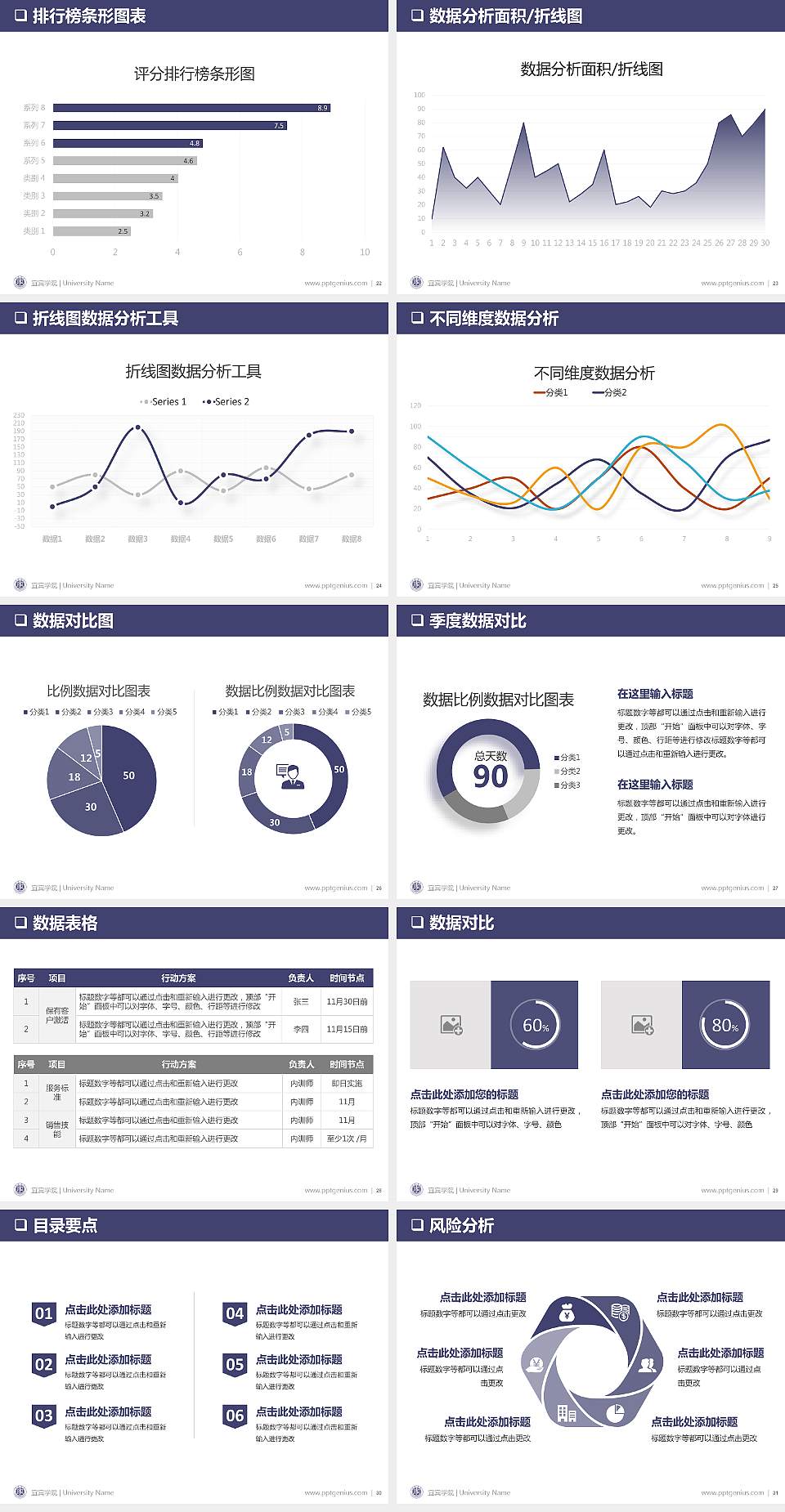 宜宾学院PPT模板下载4:3格式幻灯片预览图4