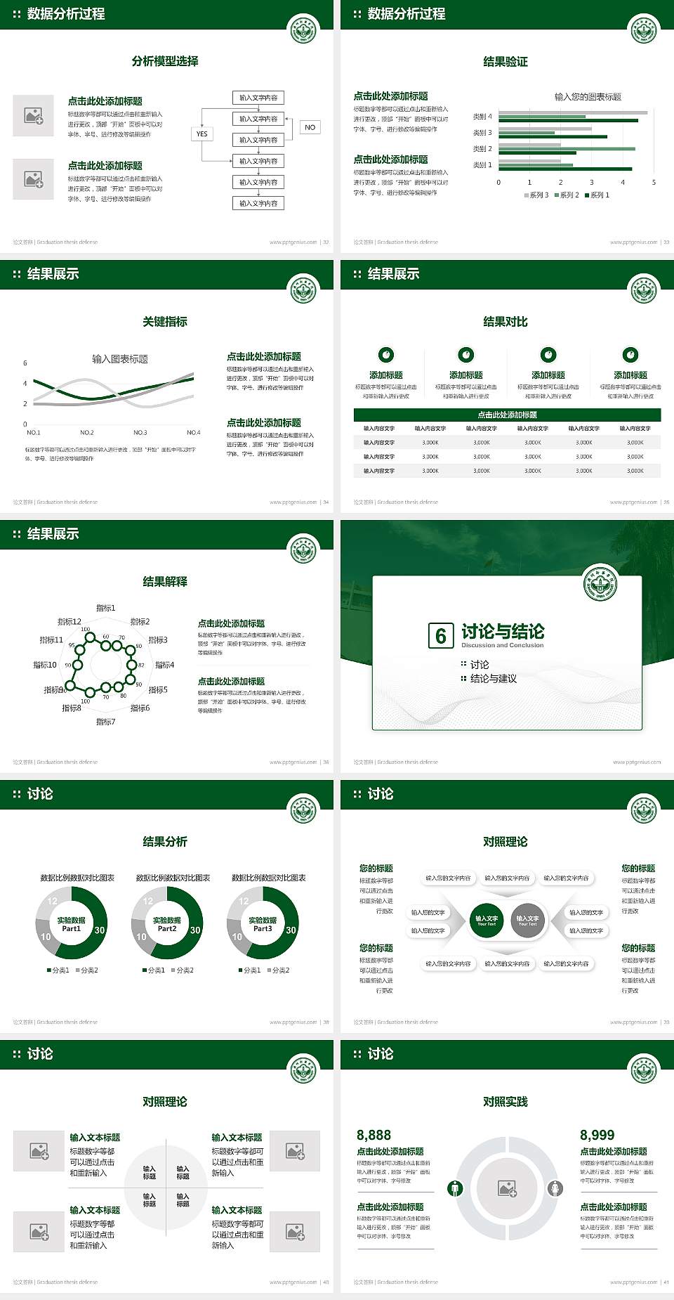 广州新华学院论文答辩标准PPT模板4:3格式幻灯片预览图5