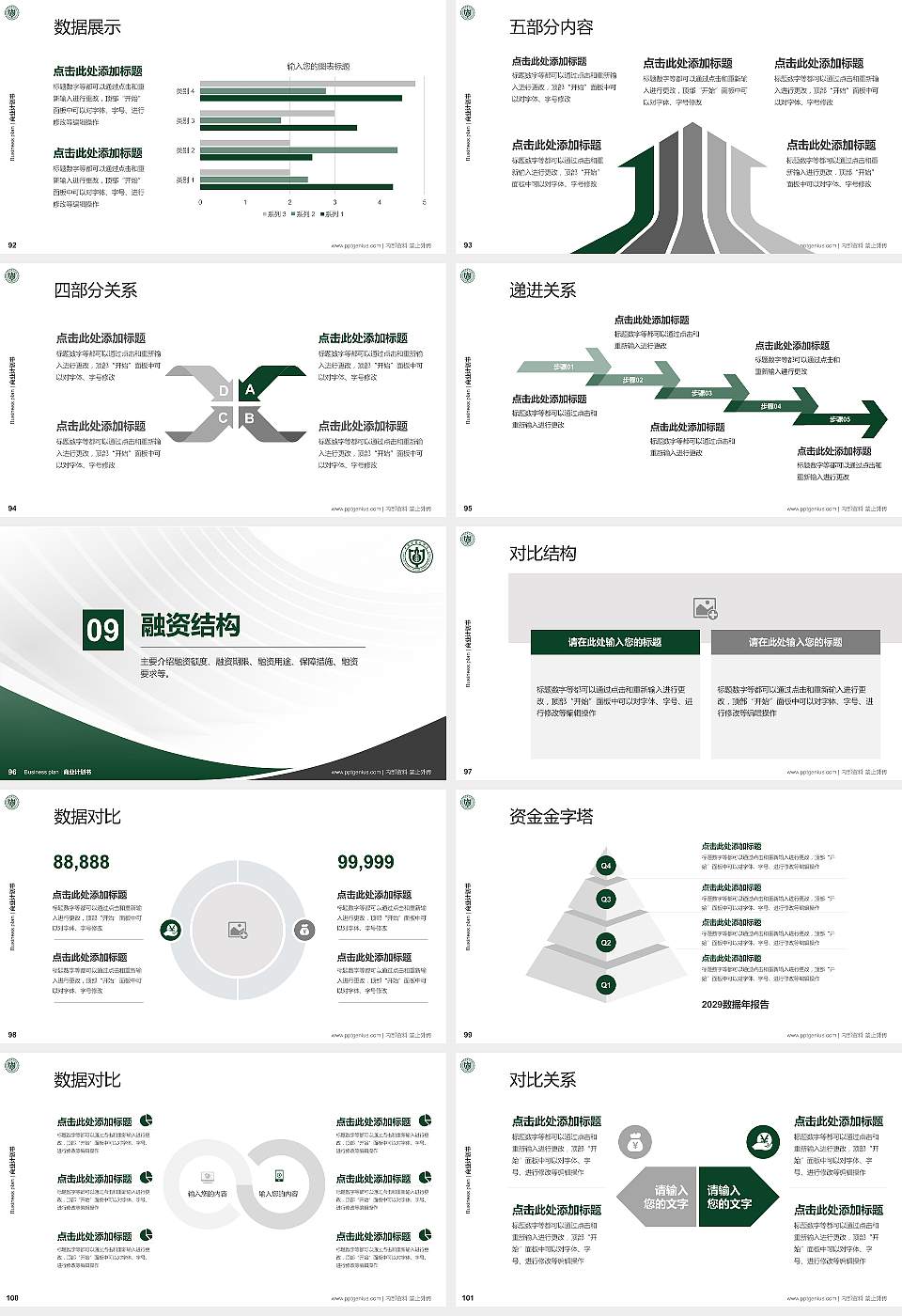 中国中医科学院专用全国大学生互联网+创新创业大赛计划书/路演/网评PPT模板16:9格式幻灯片预览图11