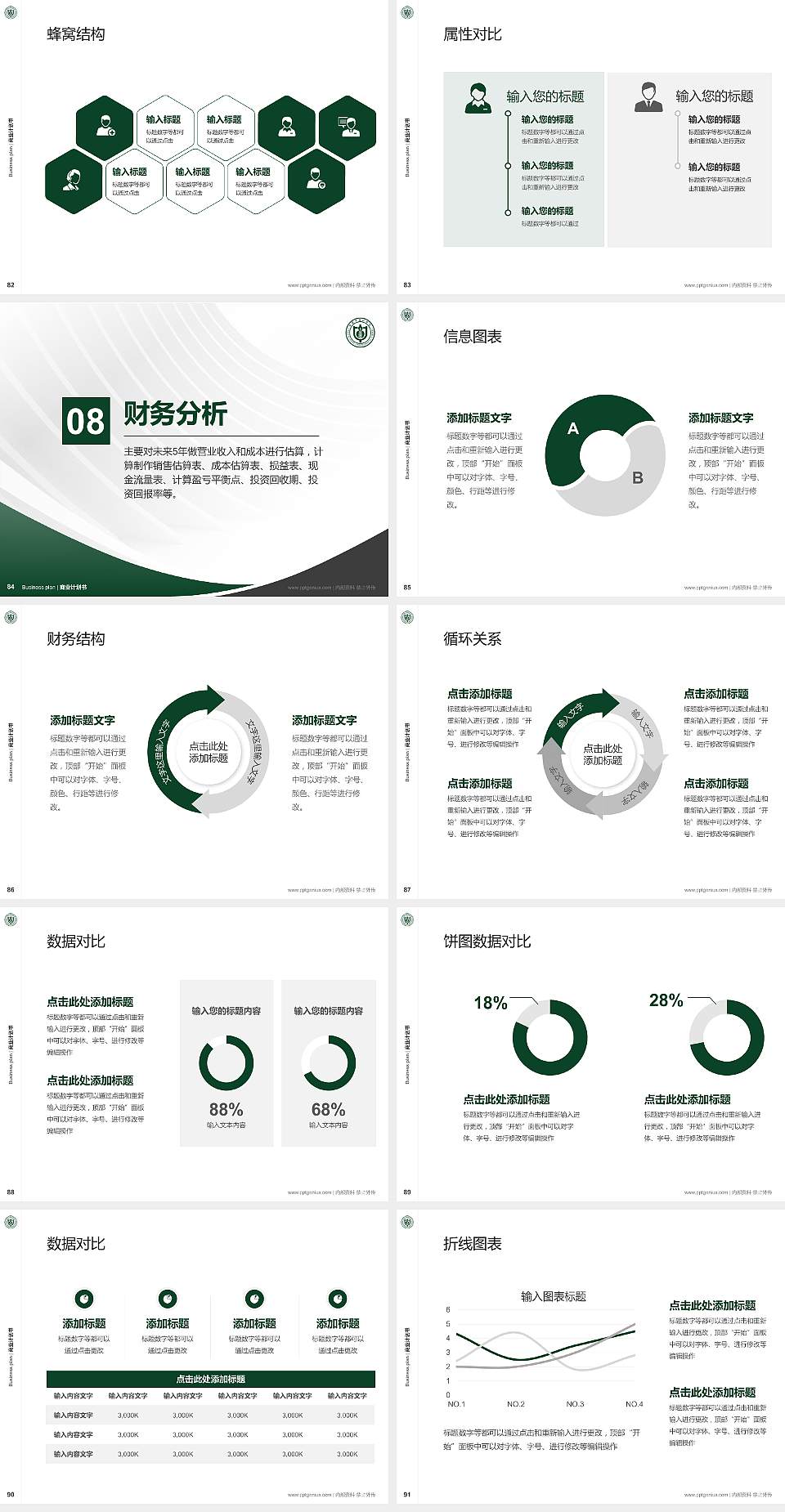 中国中医科学院专用全国大学生互联网+创新创业大赛计划书/路演/网评PPT模板4:3格式幻灯片预览图10