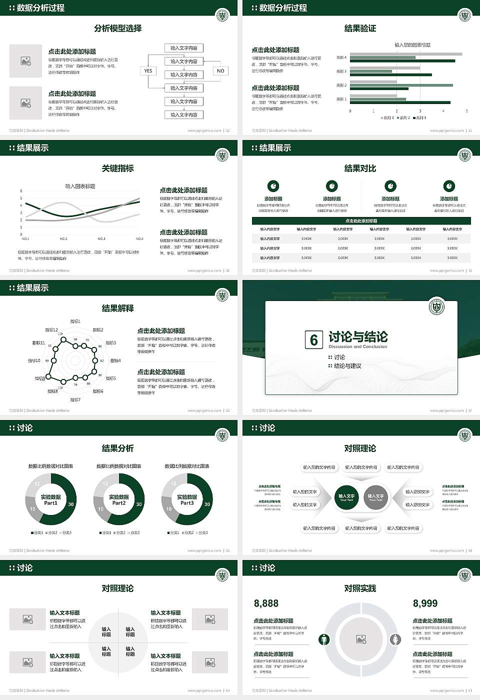 中国中医科学院论文答辩标准PPT模板16:9格式幻灯片预览图5