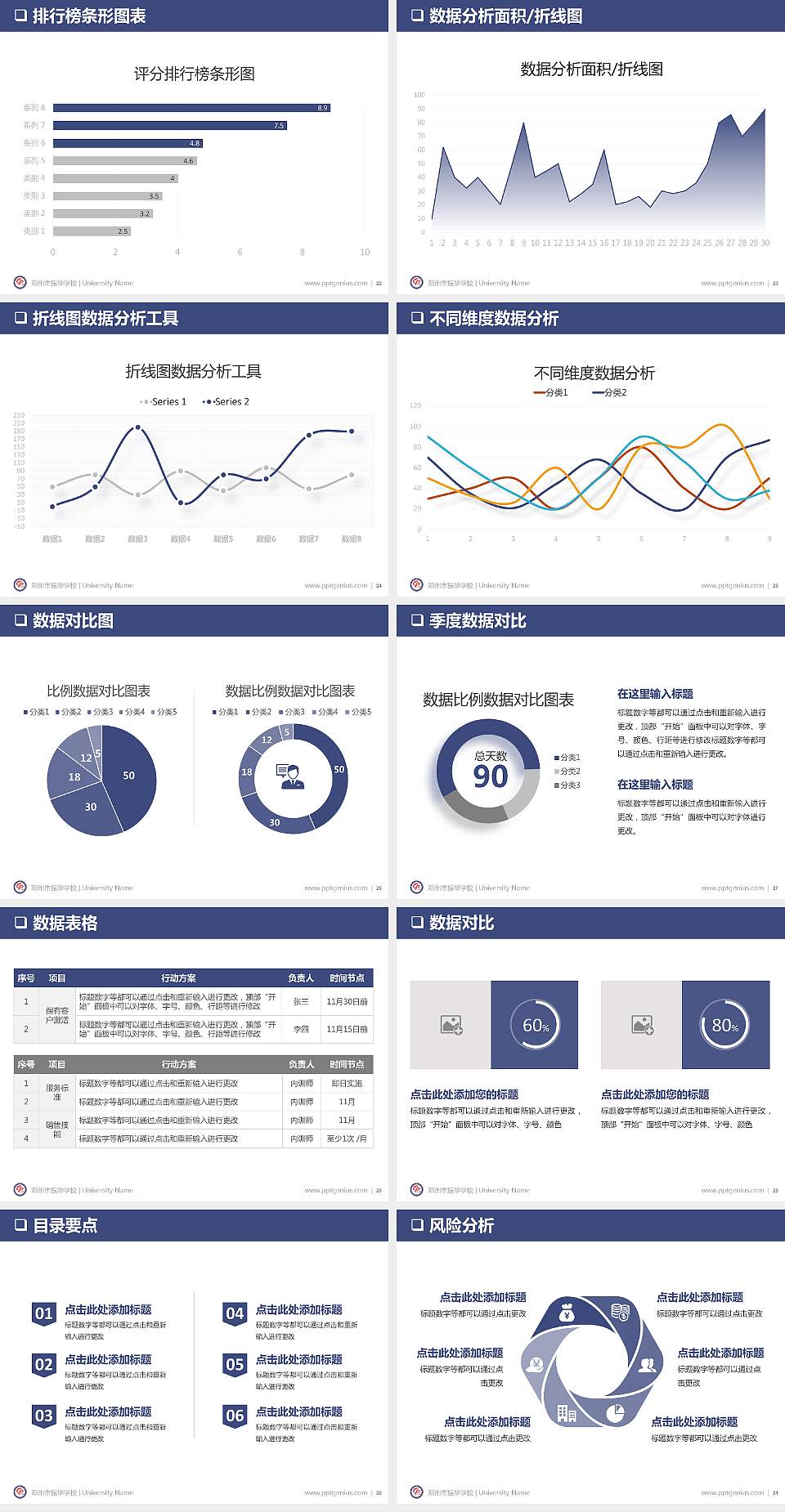 邓州市振华学校PPT模板下载4:3格式幻灯片预览图4