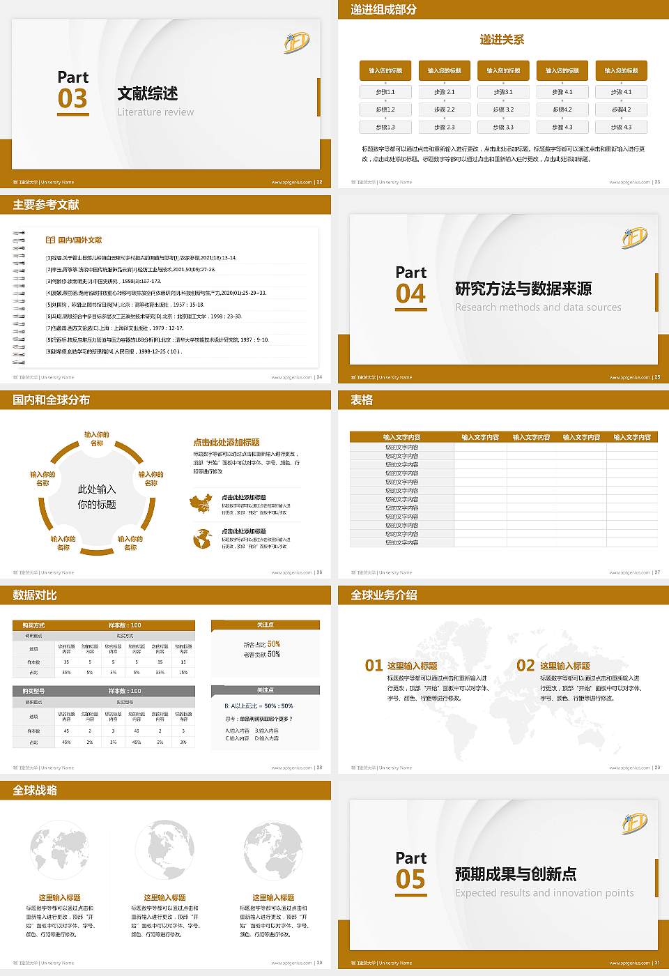 澳门旅游大学硕士研究生/本科生毕业论文答辩/开题报告通用PPT模板下载16:9格式幻灯片预览图4