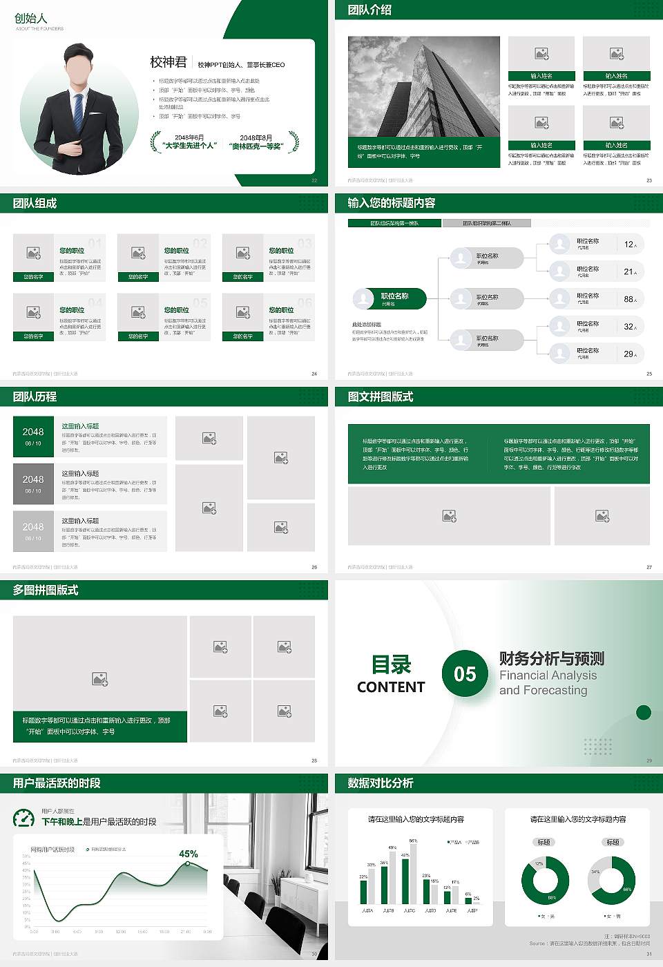 内蒙古鸿德文理学院全国大学生创新创业大赛计划书PPT模板16:9格式幻灯片预览图4