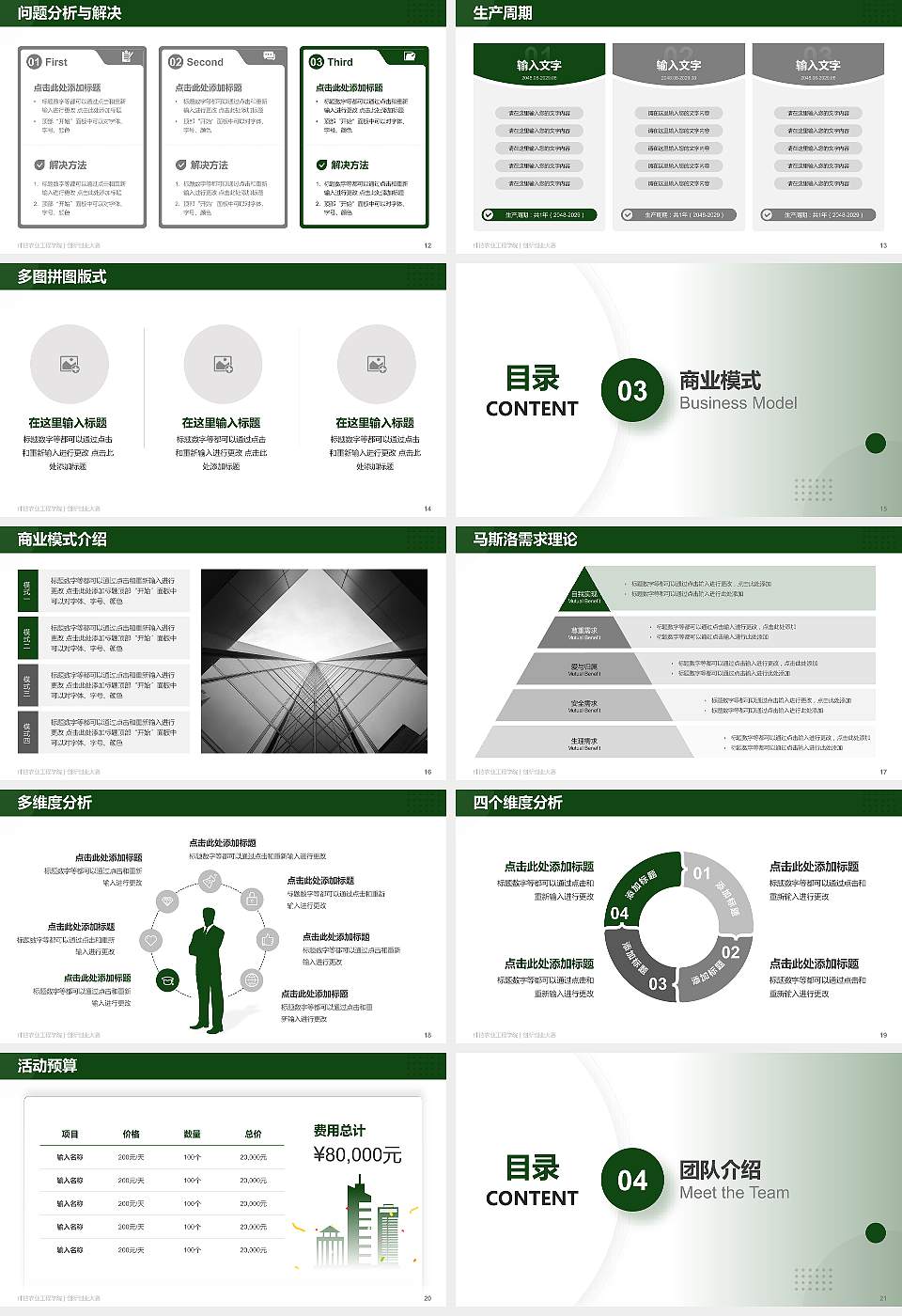 仲恺农业工程学院全国大学生创新创业大赛计划书PPT模板16:9格式幻灯片预览图3