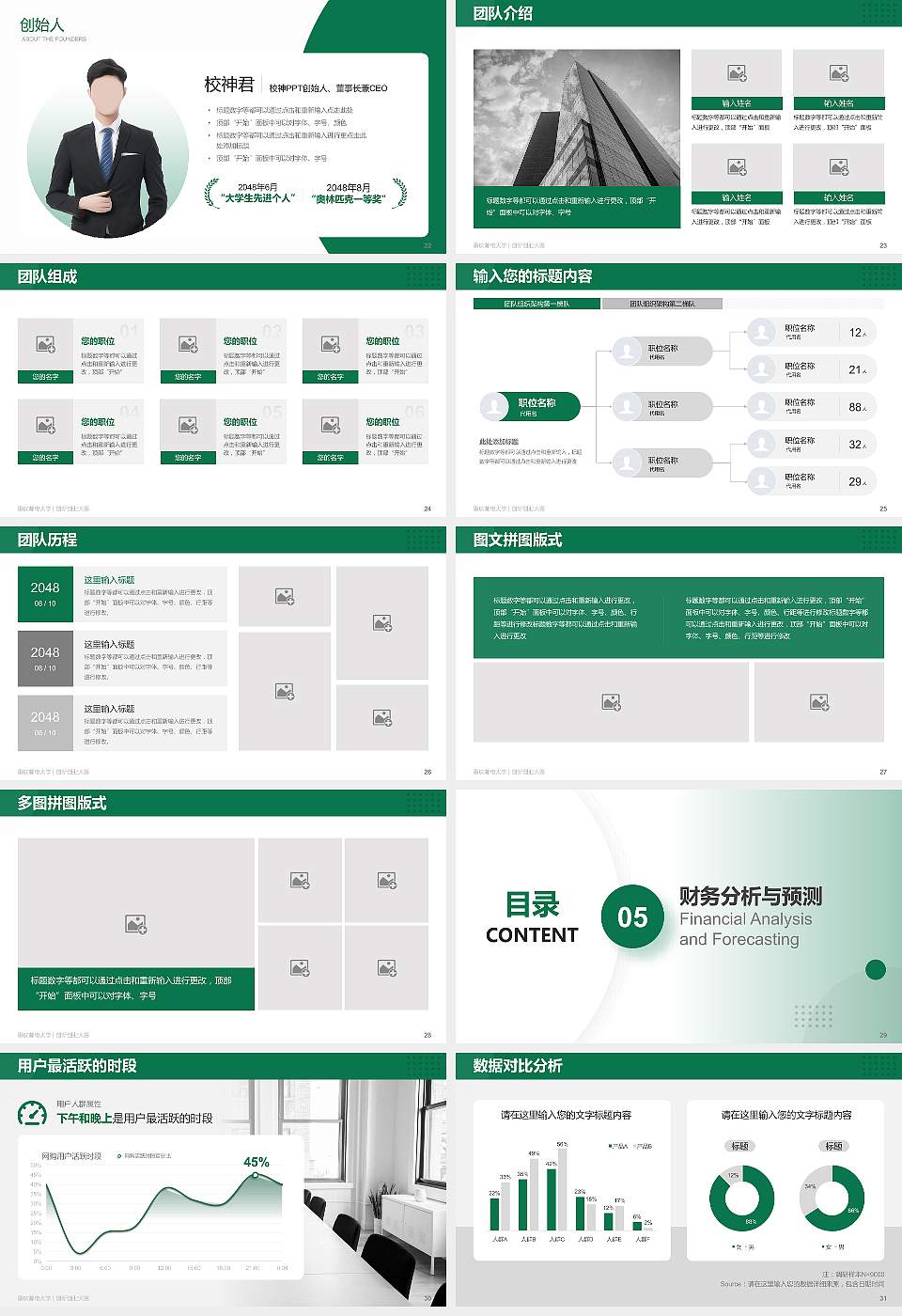 重庆邮电大学全国大学生创新创业大赛计划书PPT模板16:9格式幻灯片预览图4