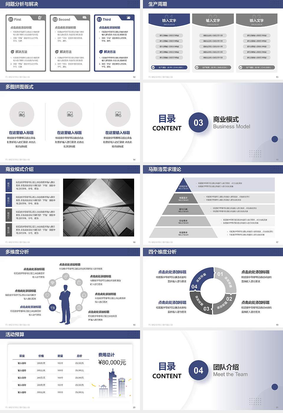邓州市振华学校全国大学生创新创业大赛计划书PPT模板16:9格式幻灯片预览图3