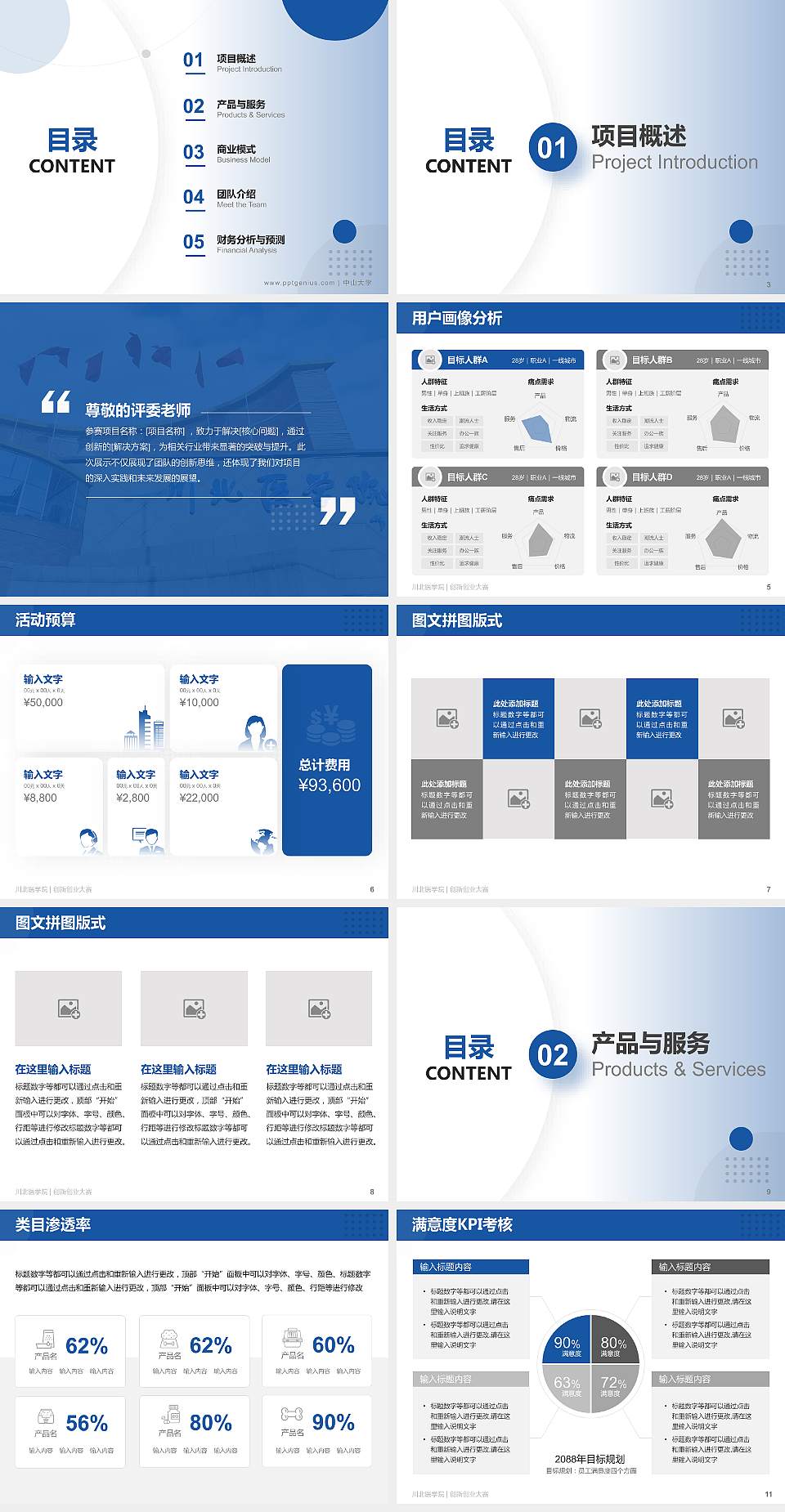 川北医学院全国大学生创新创业大赛计划书PPT模板4:3格式幻灯片预览图2