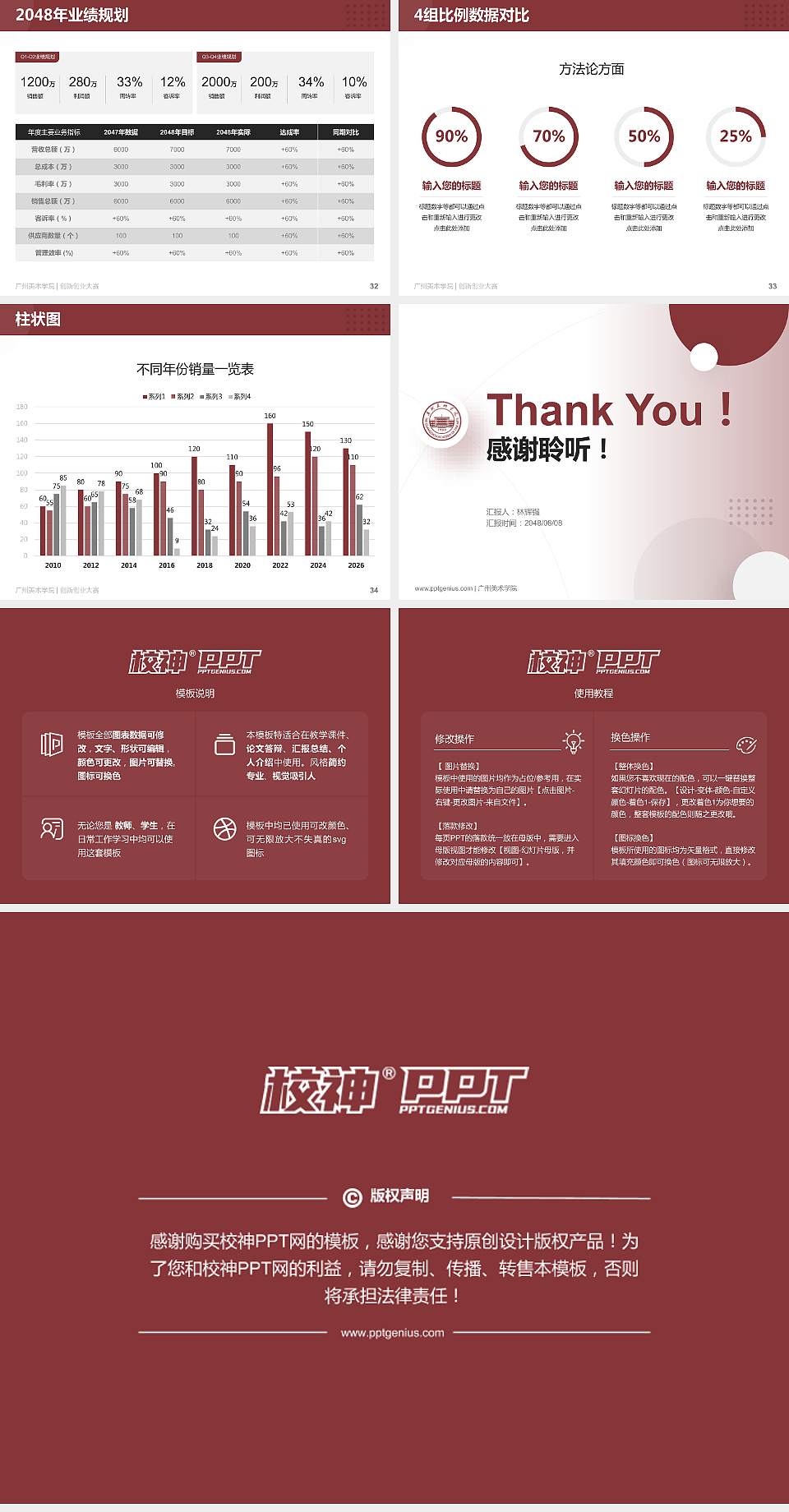 广州美术学院全国大学生创新创业大赛计划书PPT模板4:3格式幻灯片预览图5