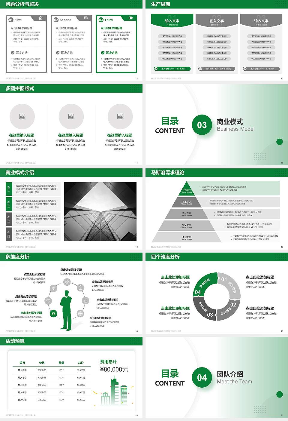 白城医学高等专科学校全国大学生创新创业大赛计划书PPT模板16:9格式幻灯片预览图3