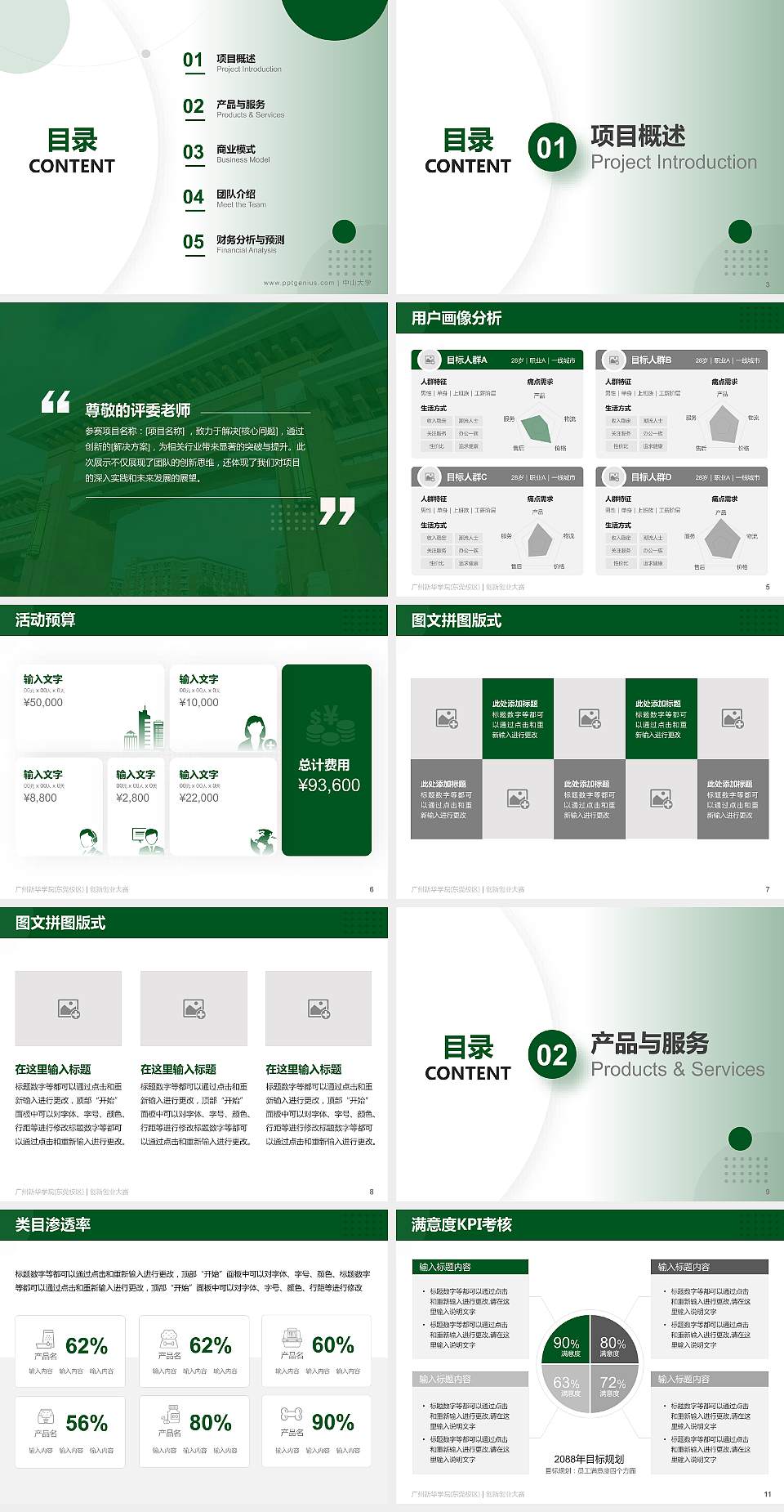 广州新华学院(东莞校区)全国大学生创新创业大赛计划书PPT模板4:3格式幻灯片预览图2