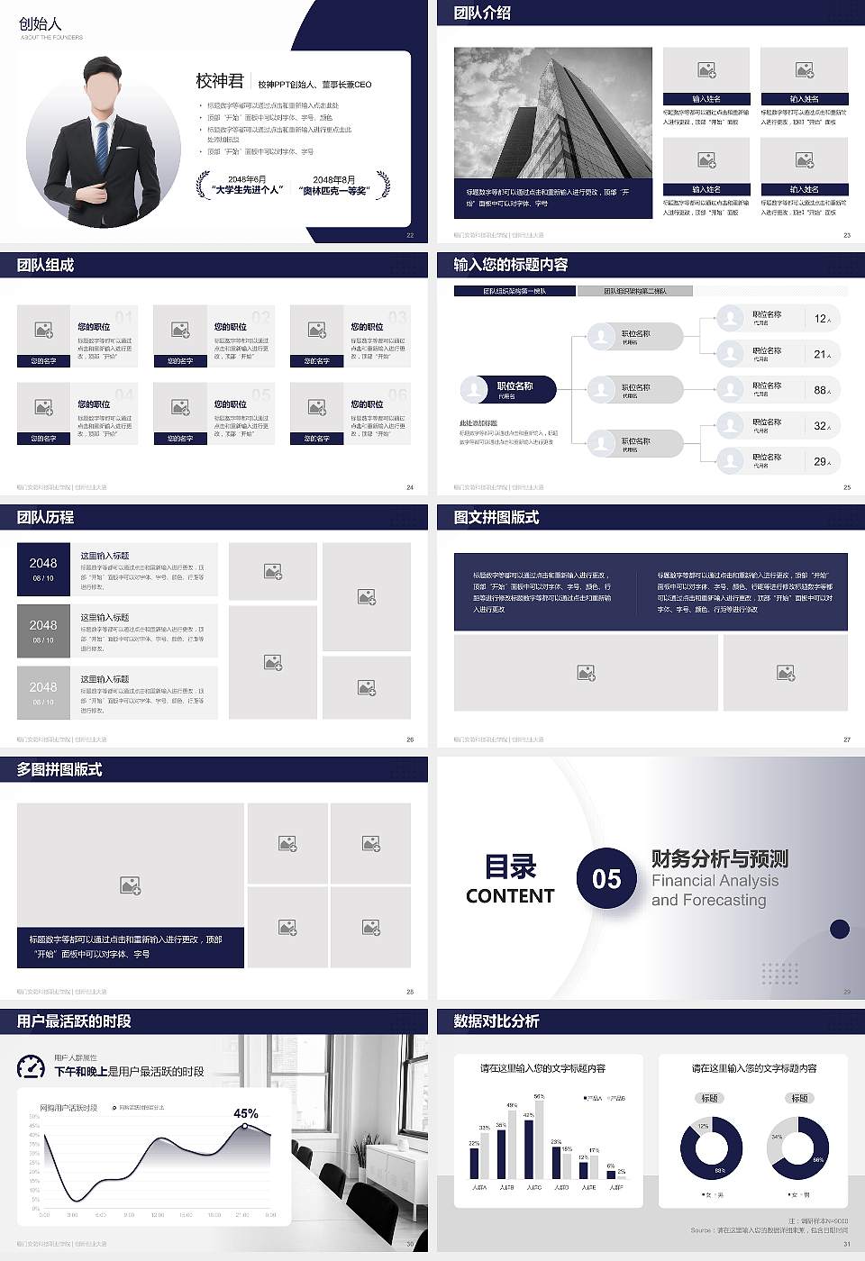 厦门安防科技职业学院全国大学生创新创业大赛计划书PPT模板16:9格式幻灯片预览图4
