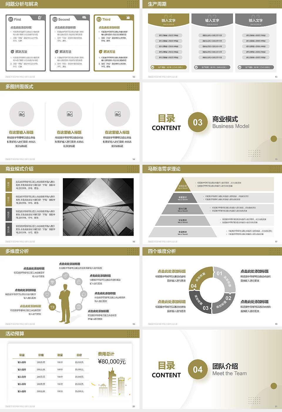 河南医学高等专科学校全国大学生创新创业大赛计划书PPT模板16:9格式幻灯片预览图3