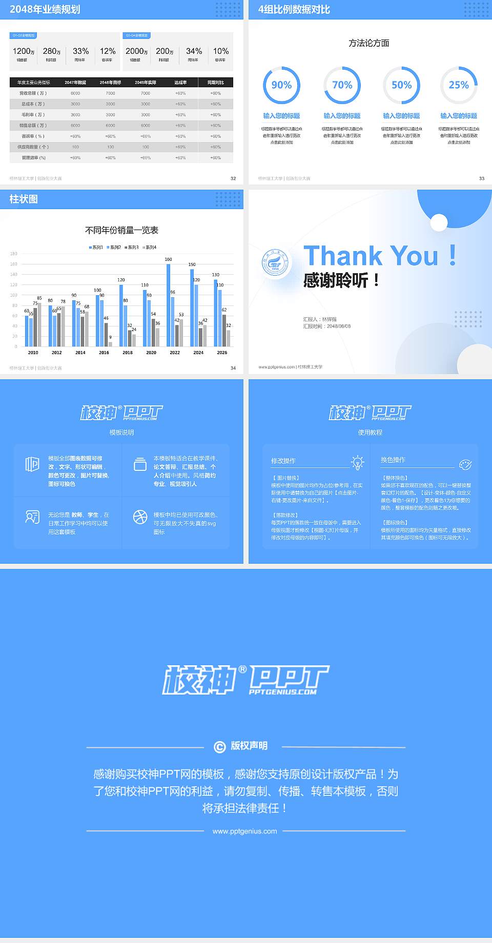 桂林理工大学全国大学生创新创业大赛计划书PPT模板4:3格式幻灯片预览图5