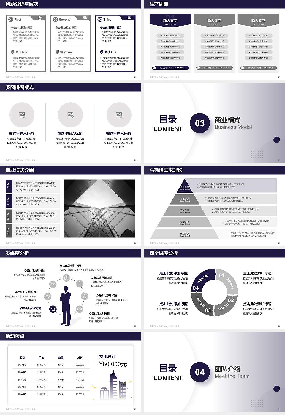 吉林工程技术师范学院全国大学生创新创业大赛计划书PPT模板16:9格式幻灯片预览图3