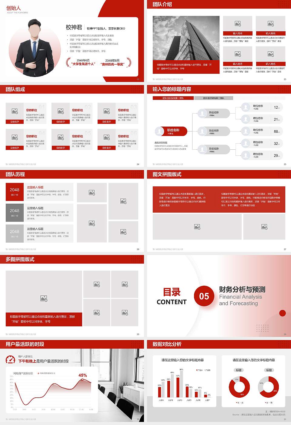 郑州商贸旅游职业学院全国大学生创新创业大赛计划书PPT模板16:9格式幻灯片预览图4