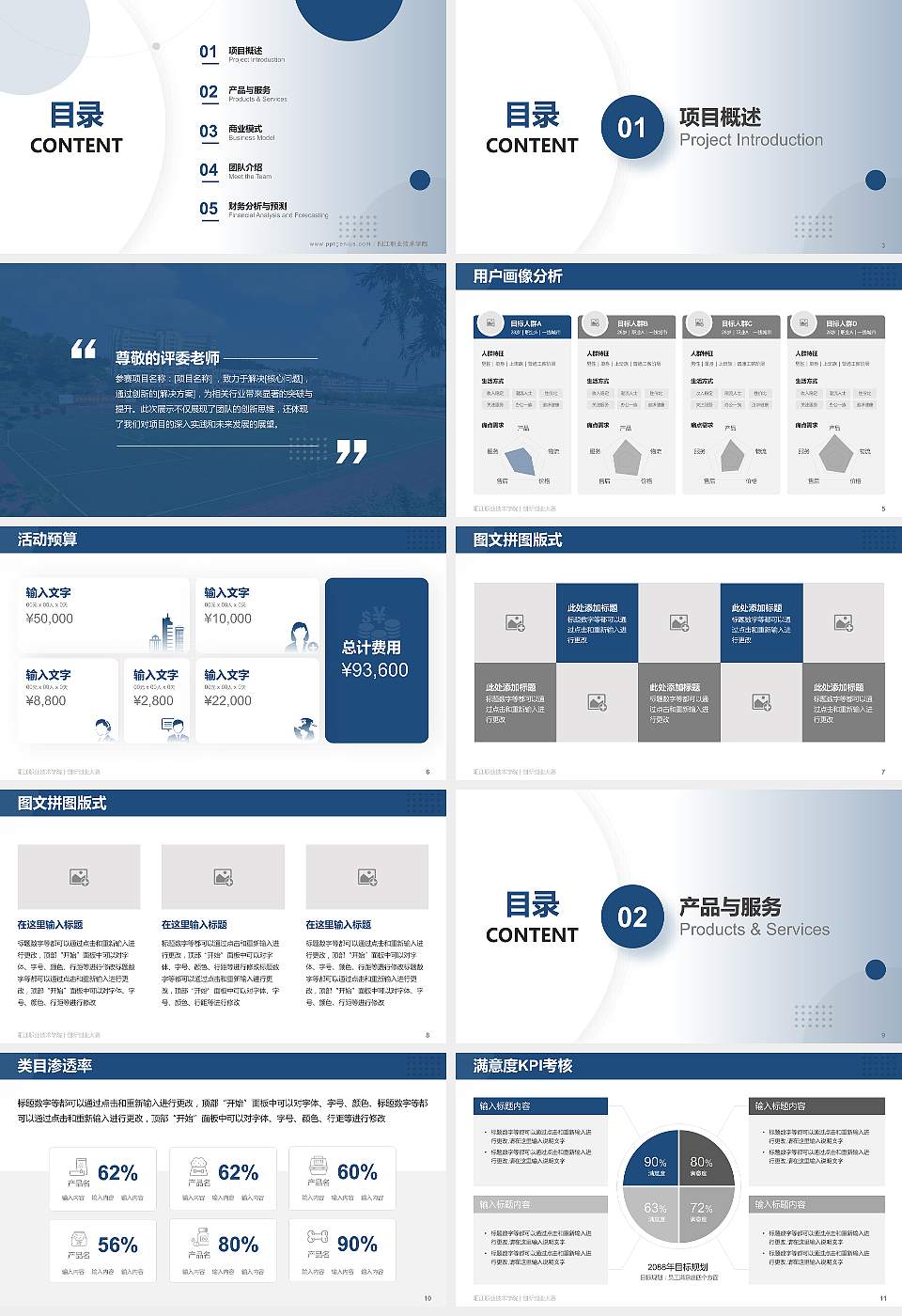 阳江职业技术学院全国大学生创新创业大赛计划书PPT模板16:9格式幻灯片预览图2