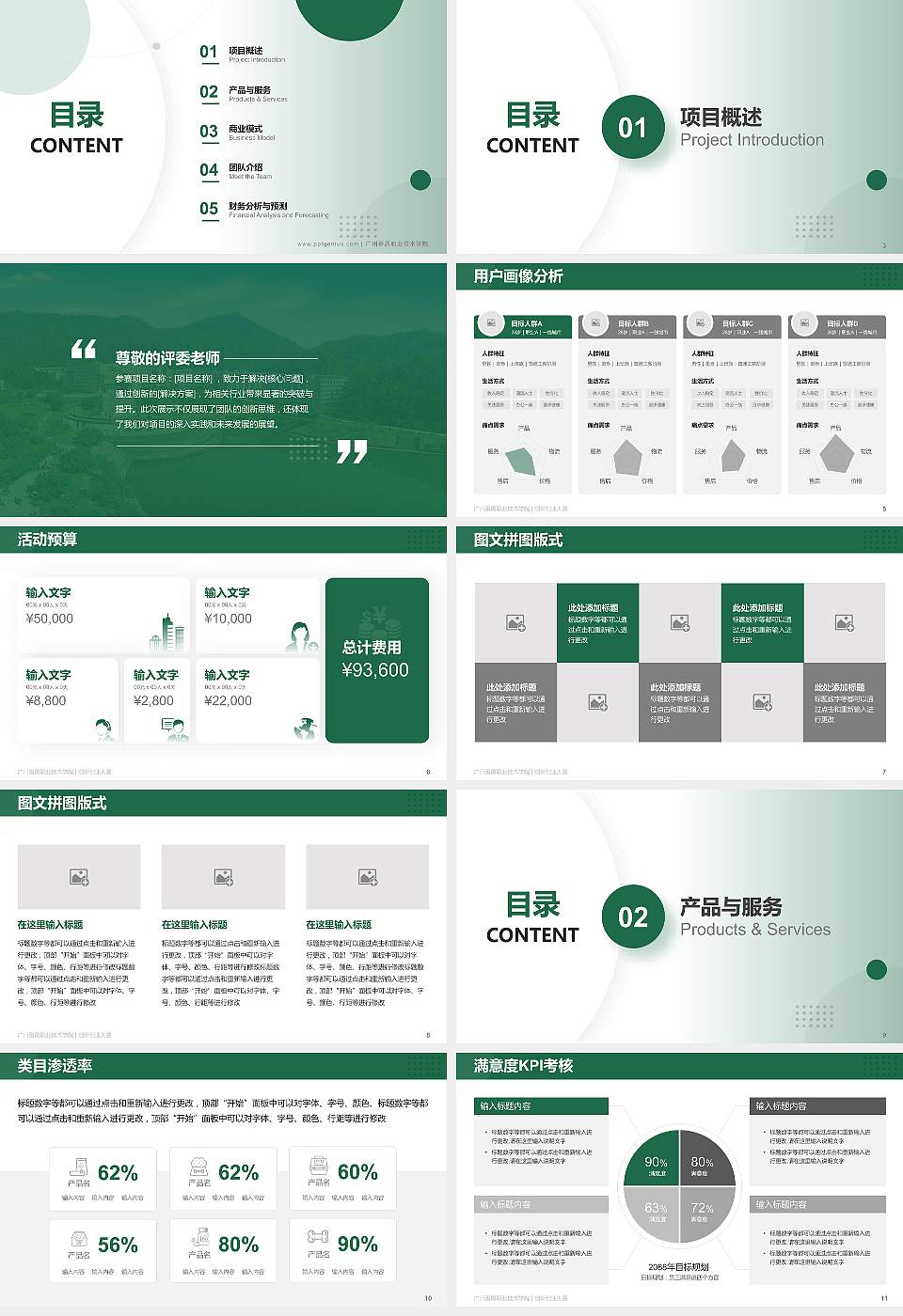 广州番禺职业技术学院全国大学生创新创业大赛计划书PPT模板16:9格式幻灯片预览图2