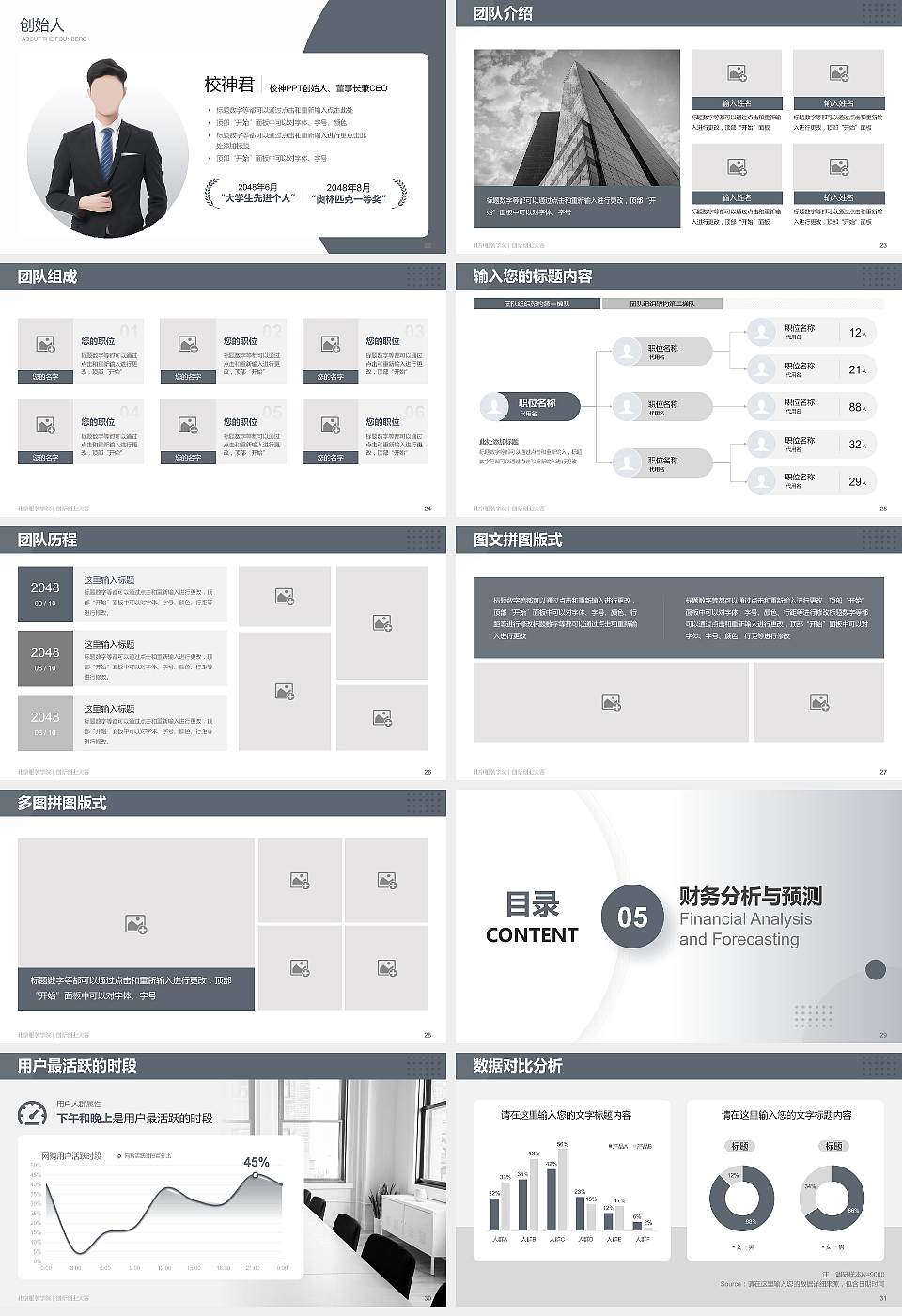北京服装学院全国大学生创新创业大赛计划书PPT模板16:9格式幻灯片预览图4