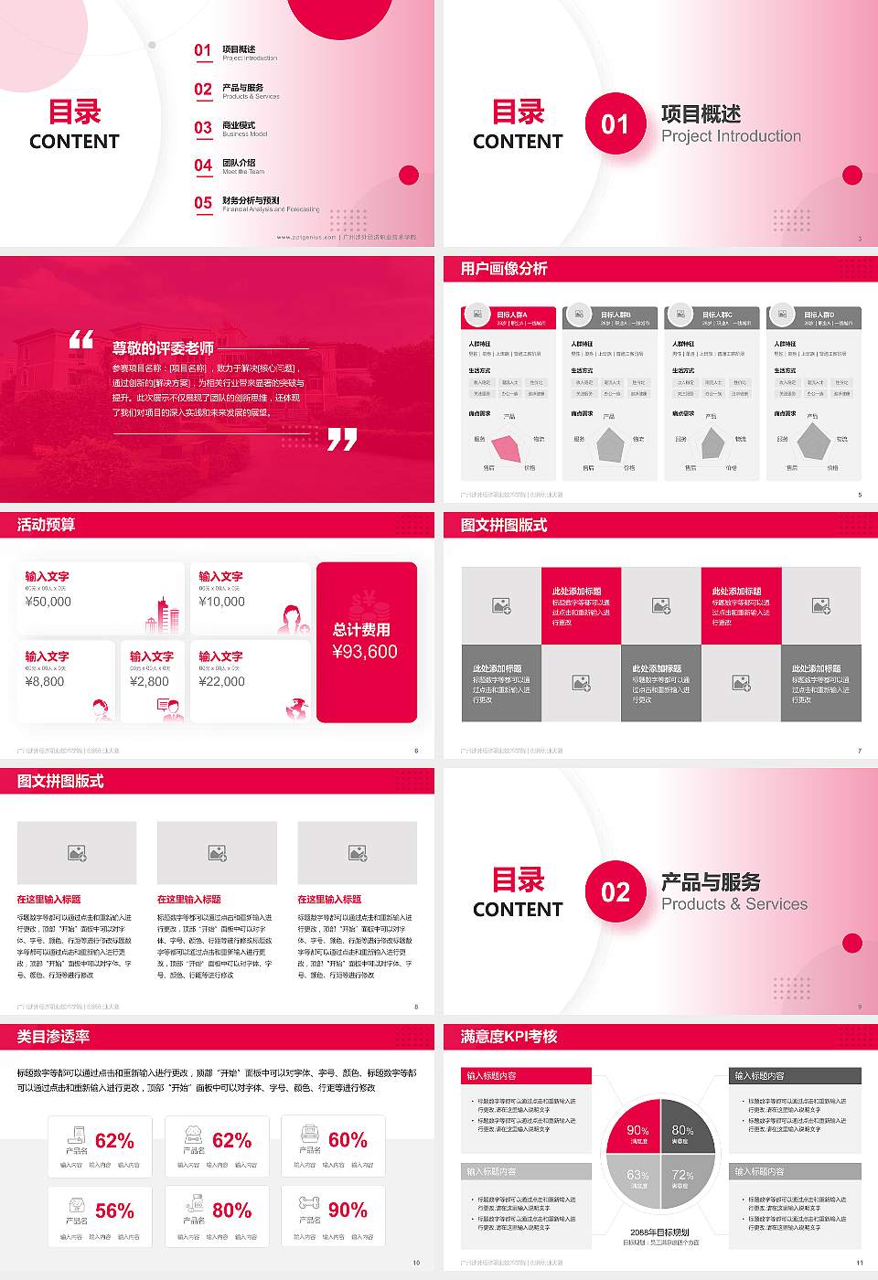 广州涉外经济职业技术学院全国大学生创新创业大赛计划书PPT模板16:9格式幻灯片预览图2