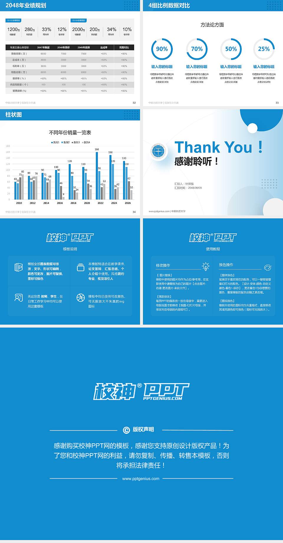中国地质大学全国大学生创新创业大赛计划书PPT模板4:3格式幻灯片预览图5