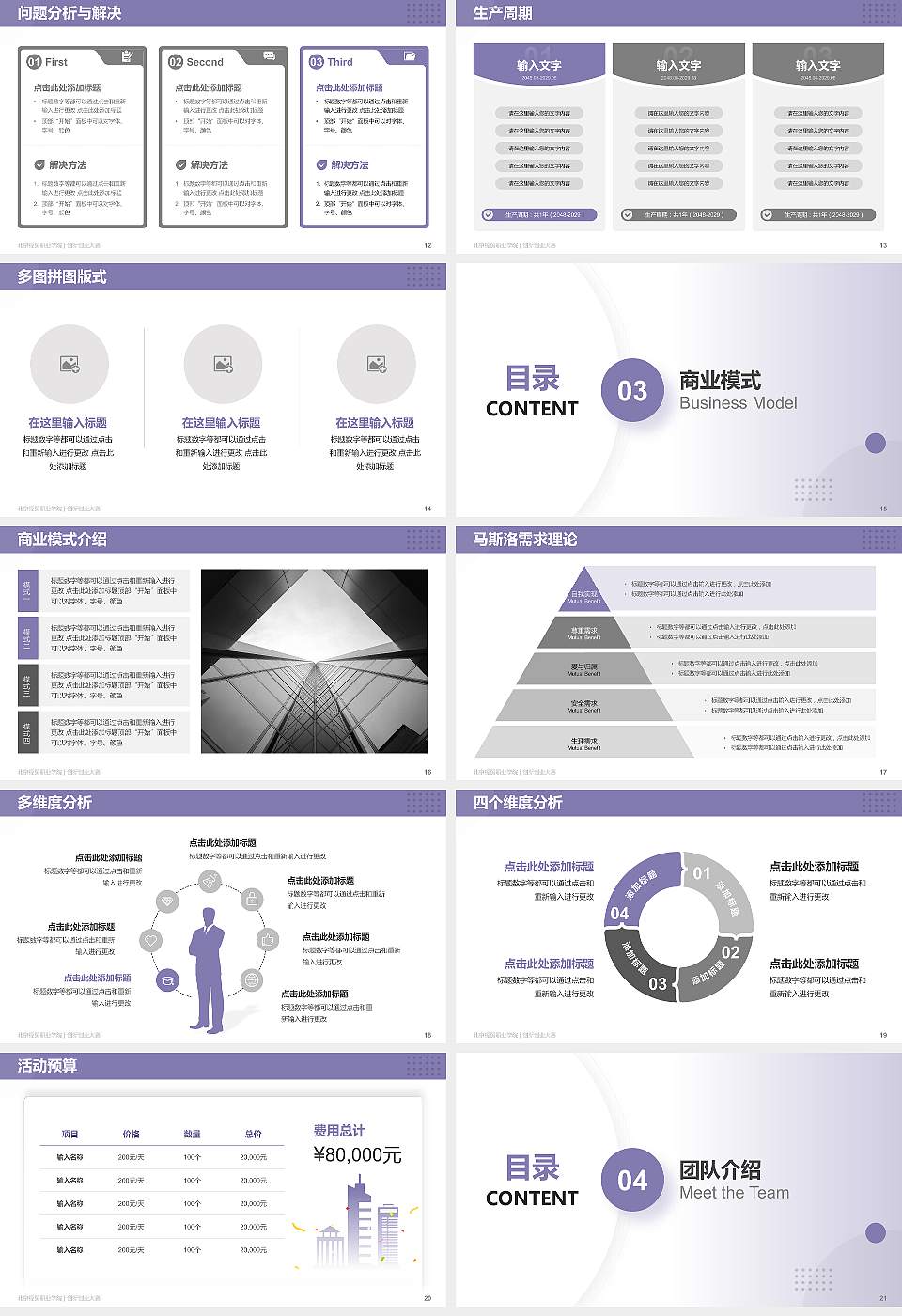 北京经贸职业学院全国大学生创新创业大赛计划书PPT模板16:9格式幻灯片预览图3