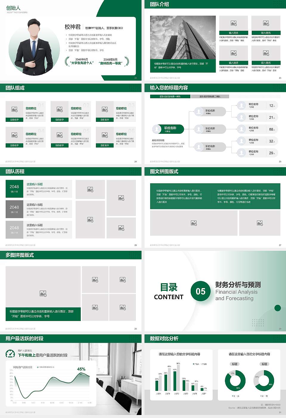 南京师范大学中北学院全国大学生创新创业大赛计划书PPT模板16:9格式幻灯片预览图4