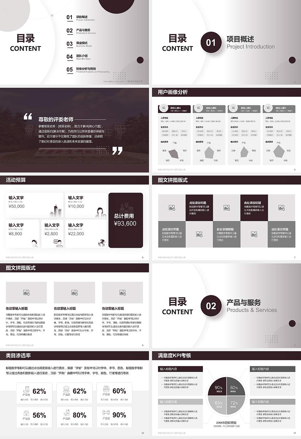 中南林业科技大学全国大学生创新创业大赛计划书PPT模板16:9格式幻灯片预览图2