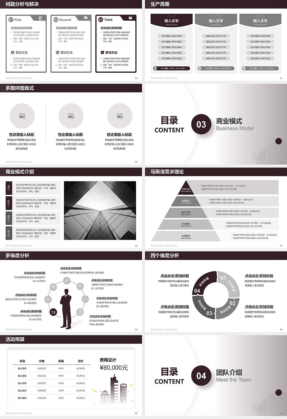 中南林业科技大学全国大学生创新创业大赛计划书PPT模板16:9格式幻灯片预览图3