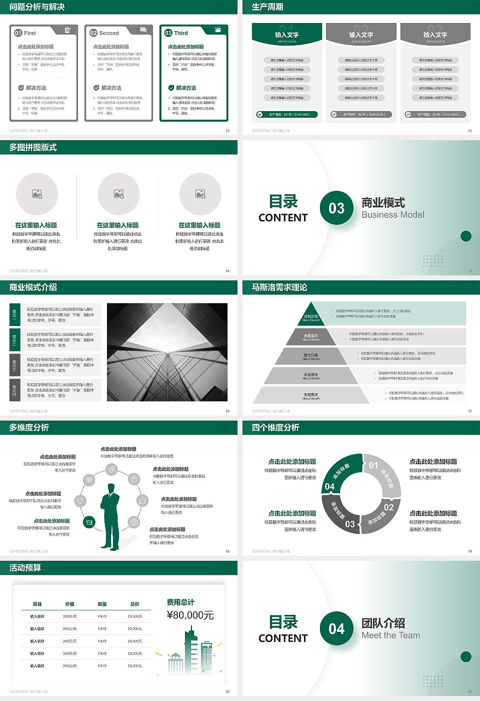 长沙师范学院全国大学生创新创业大赛计划书PPT模板16:9格式幻灯片预览图3