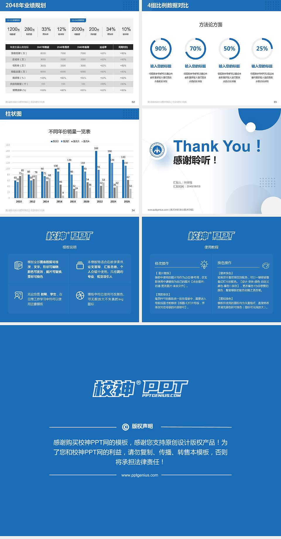 黄河水利职业技术学院全国大学生创新创业大赛计划书PPT模板4:3格式幻灯片预览图5