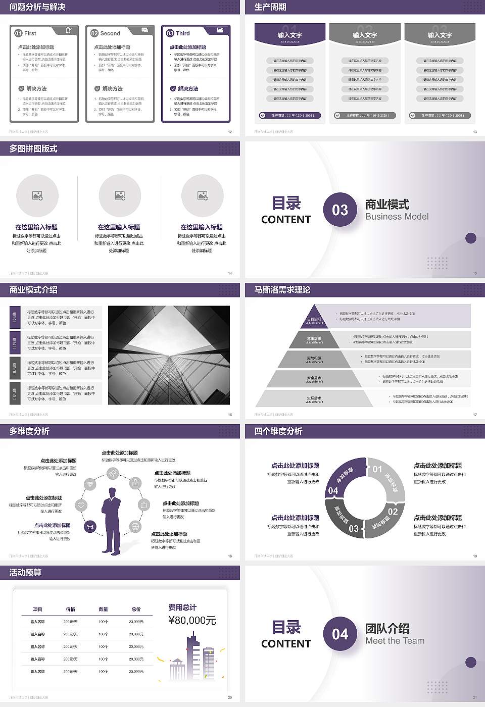 河南科技大学全国大学生创新创业大赛计划书PPT模板16:9格式幻灯片预览图3