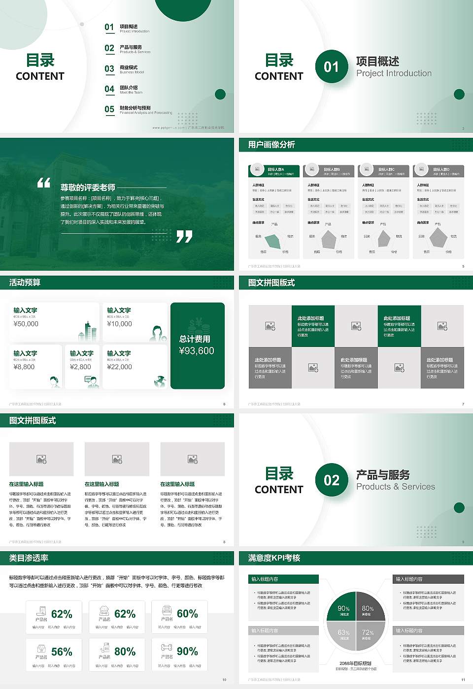 广东农工商职业技术学院全国大学生创新创业大赛计划书PPT模板16:9格式幻灯片预览图2