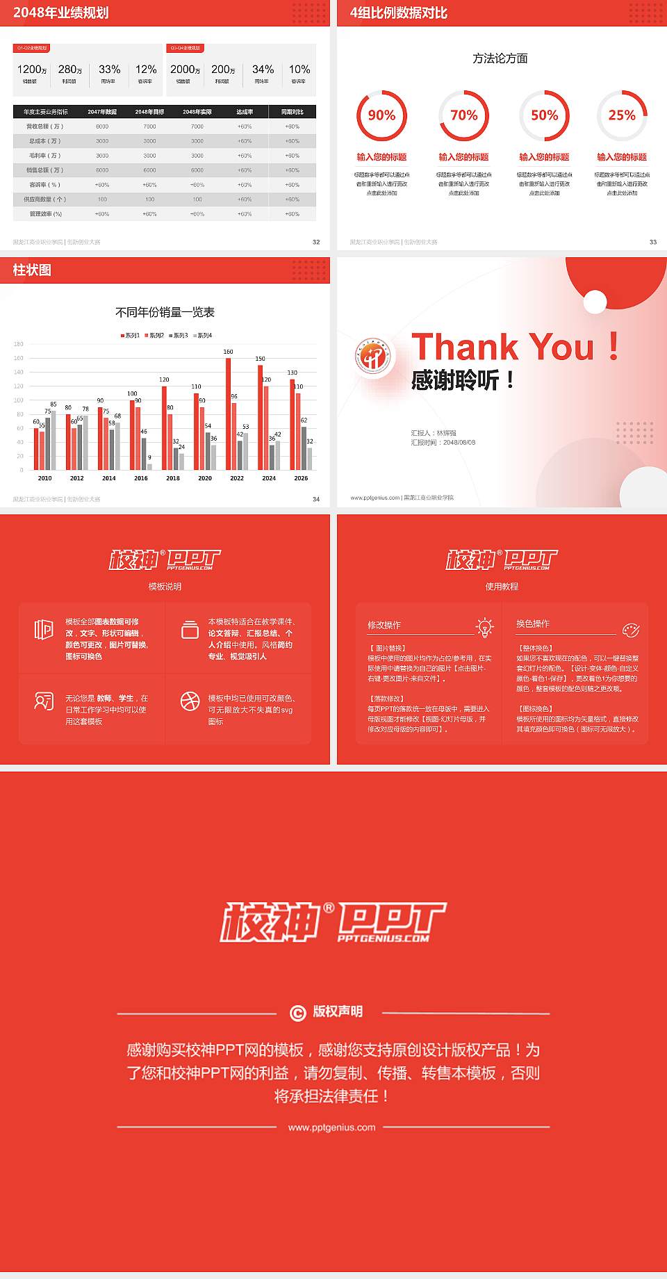 黑龙江商业职业学院全国大学生创新创业大赛计划书PPT模板4:3格式幻灯片预览图5