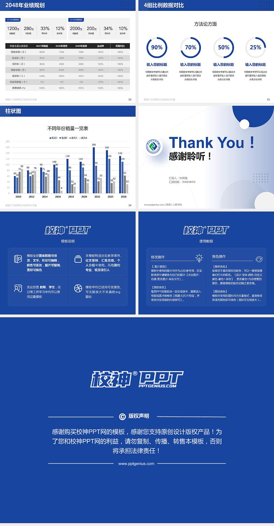 黑龙江工程学院全国大学生创新创业大赛计划书PPT模板4:3格式幻灯片预览图5