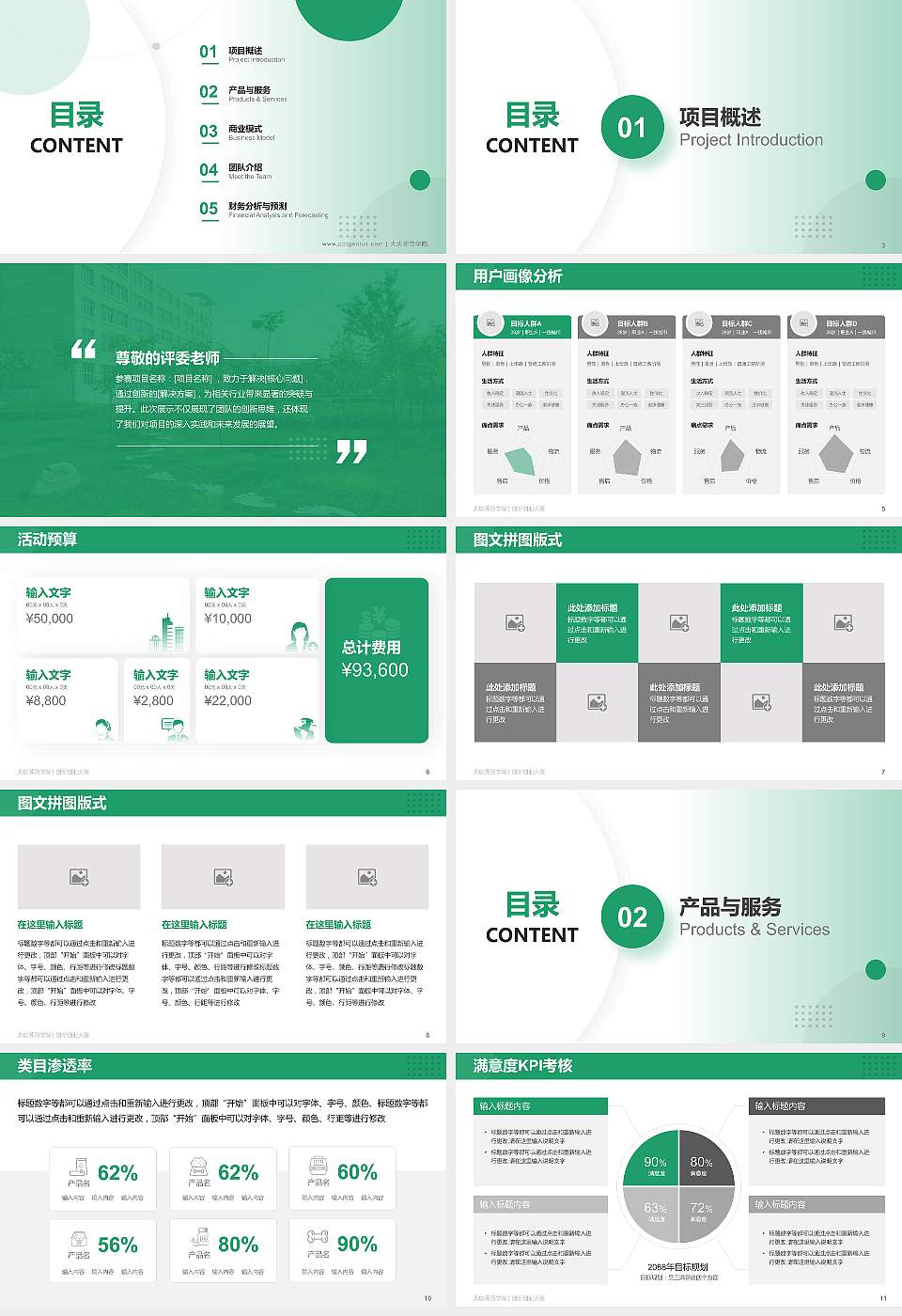 大庆师范学院全国大学生创新创业大赛计划书PPT模板16:9格式幻灯片预览图2