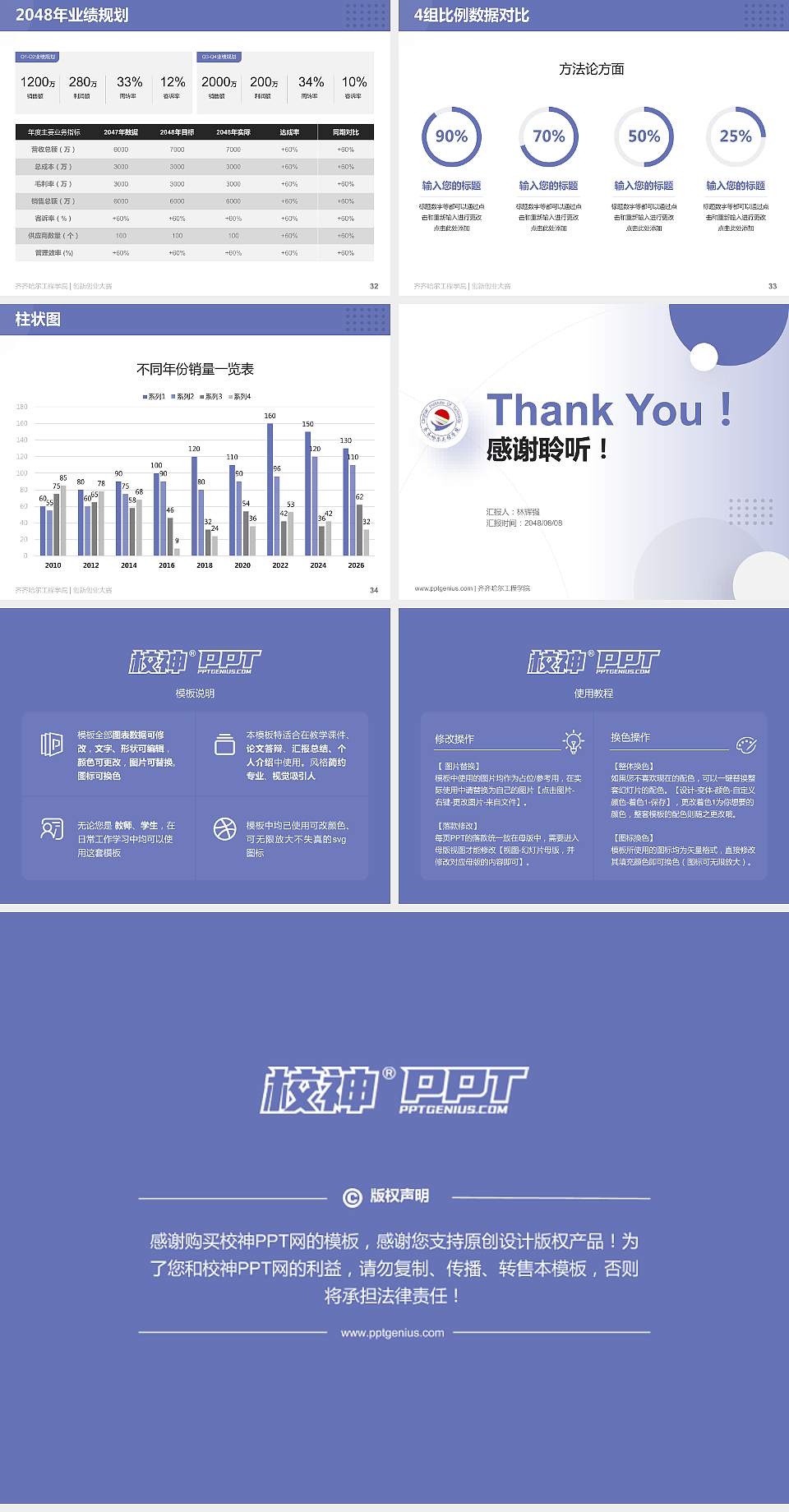 齐齐哈尔工程学院全国大学生创新创业大赛计划书PPT模板4:3格式幻灯片预览图5