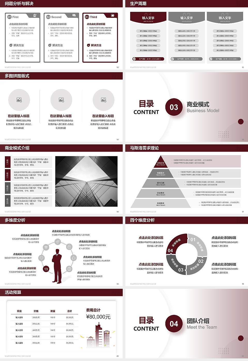 琼台师范高等专科学校全国大学生创新创业大赛计划书PPT模板16:9格式幻灯片预览图3