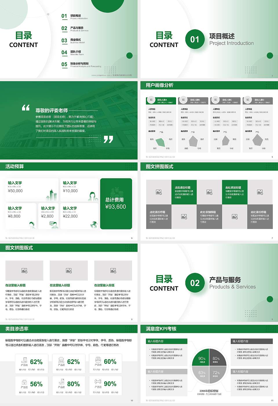 郑州医药健康职业学院全国大学生创新创业大赛计划书PPT模板16:9格式幻灯片预览图2