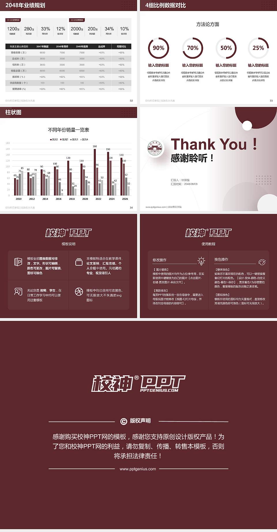 琼台师范学院全国大学生创新创业大赛计划书PPT模板4:3格式幻灯片预览图5
