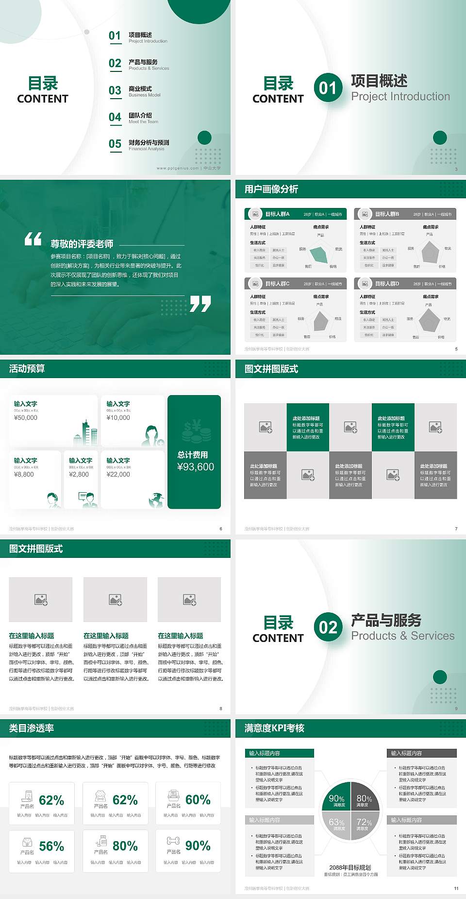 沧州医学高等专科学校全国大学生创新创业大赛计划书PPT模板4:3格式幻灯片预览图2