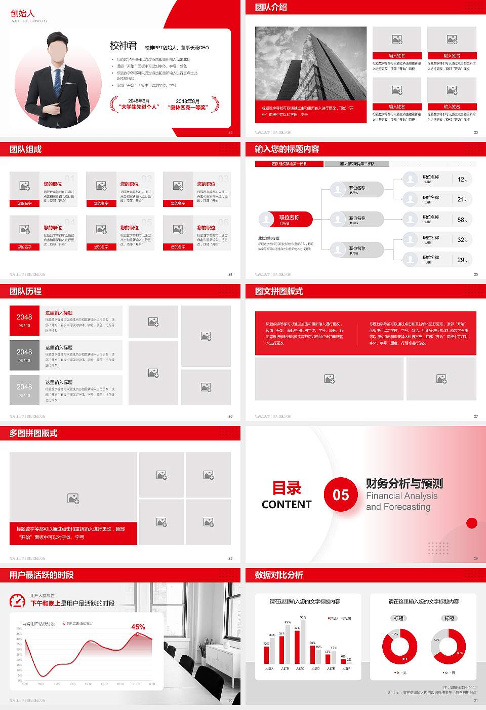 牡丹江大学全国大学生创新创业大赛计划书PPT模板16:9格式幻灯片预览图4